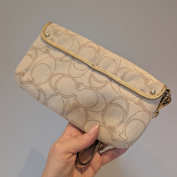 Coach Beige Wristlet Clutch - Picture 5 of 8